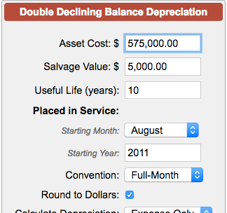 Double declining balance formula with residual value